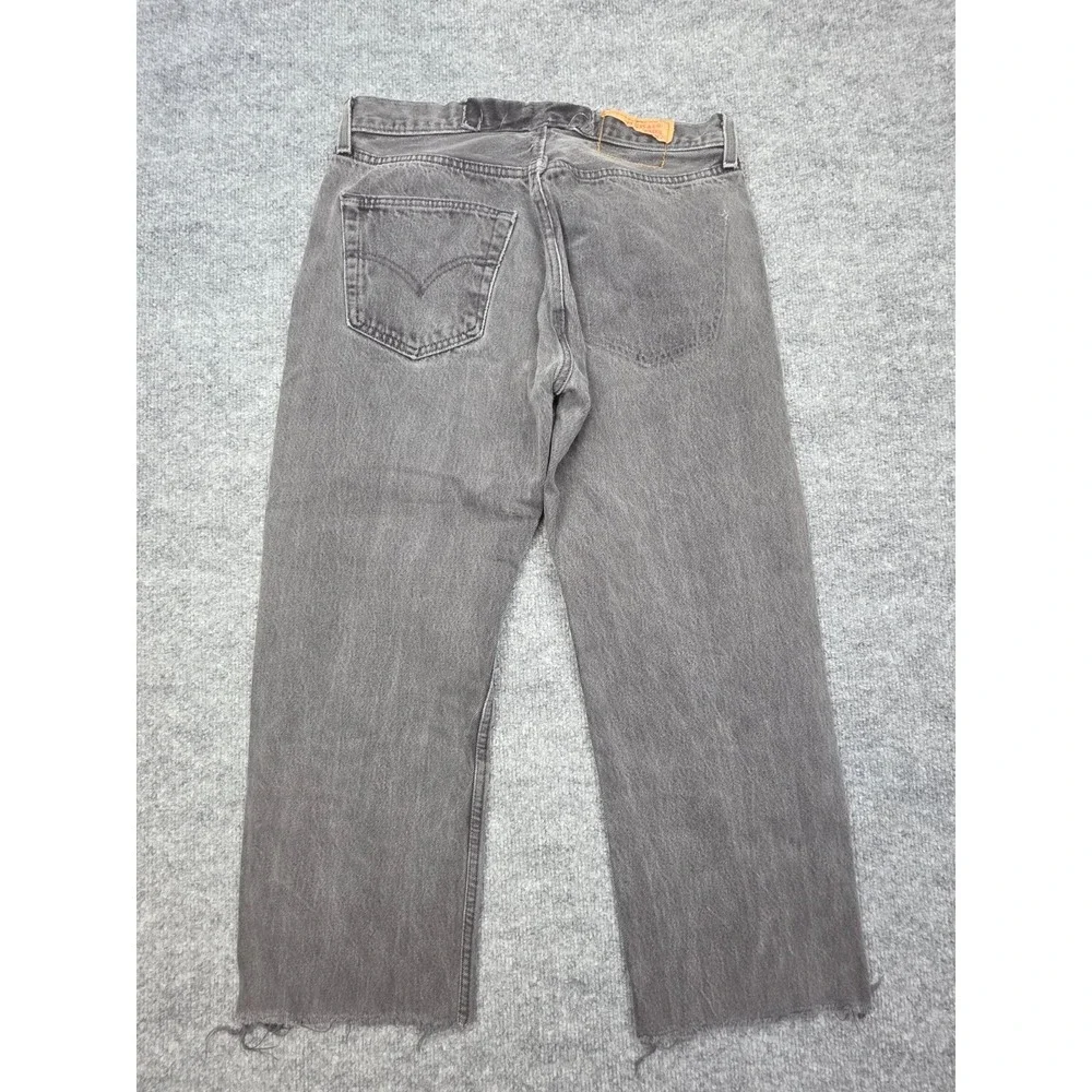 Vintage Levi's 501 Jeans Men's 32 x 30 (FITS 30 x 23) Black Splatter Raw Hem USA